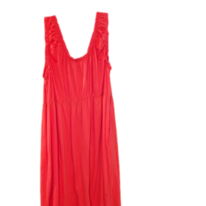 Stan Herman dress XL 60% cotton 40% Rayon large pockets orange